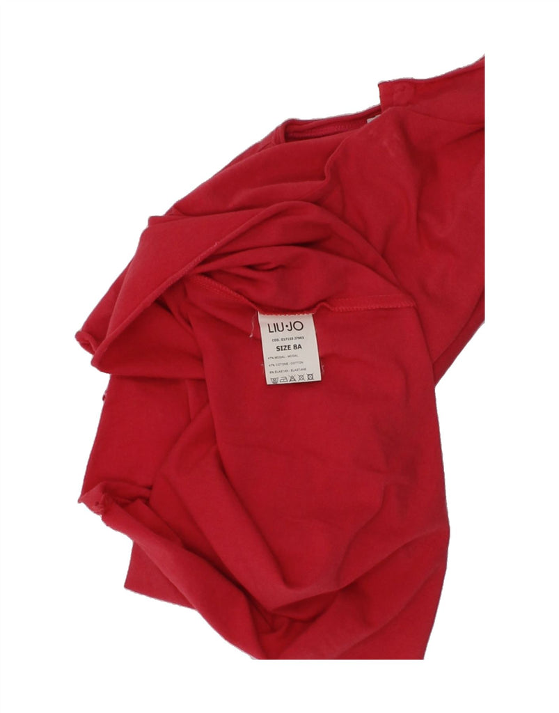 LIU JO JUNIOR Girls Graphic T-Shirt Top 7-8 Years Red Modal | Vintage Liu Jo junior | Thrift | Second-Hand Liu Jo junior | Used Clothing | Messina Hembry 