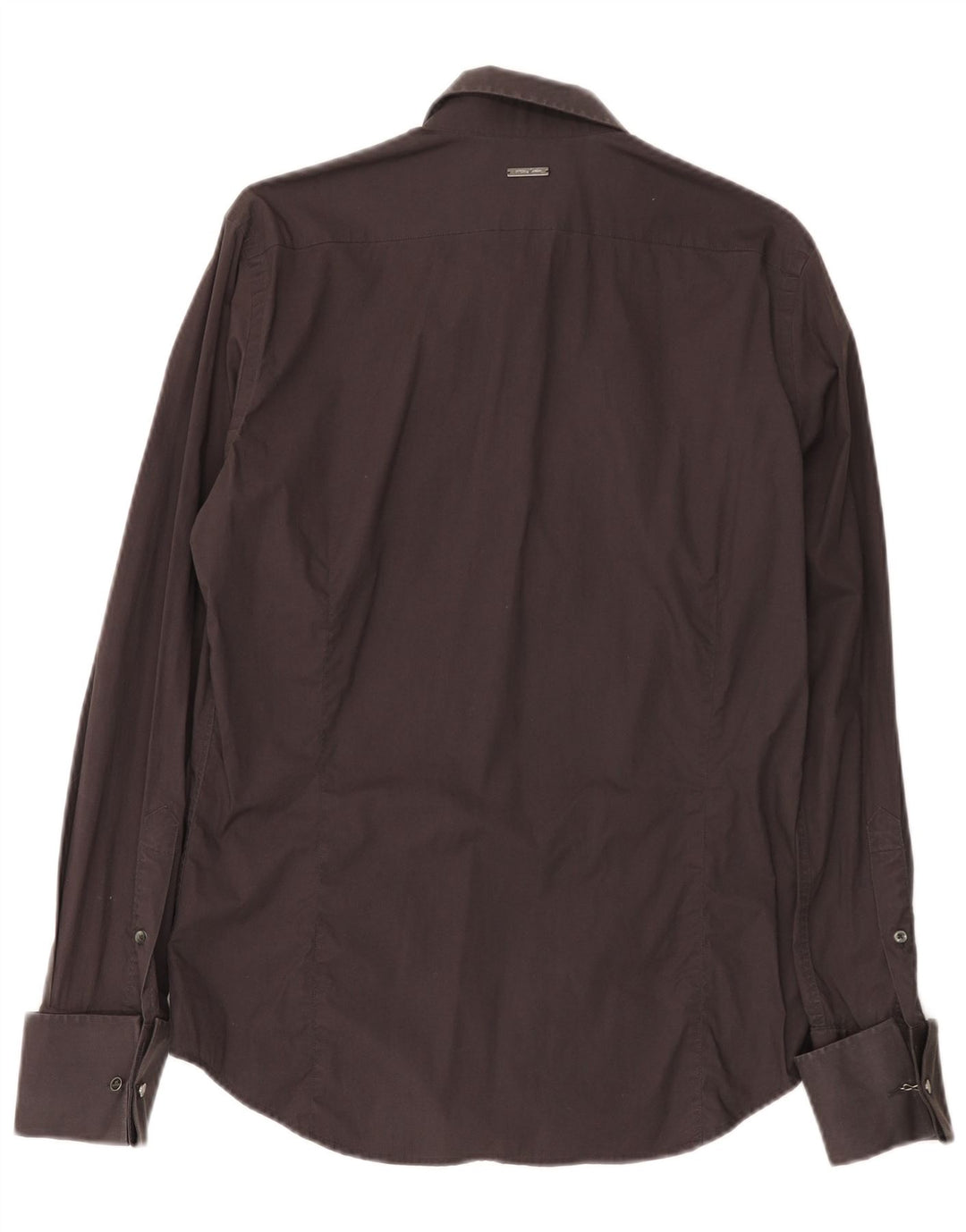 Guess By Marciano Mens Slim Fit Formal Shirt Medium Brown Cotton