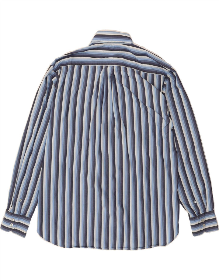 TOMMY HILFIGER Mens Shirt Large Blue Striped Cotton Vintage Tommy Hilfiger and Second-Hand Tommy Hilfiger from Messina Hembry 
