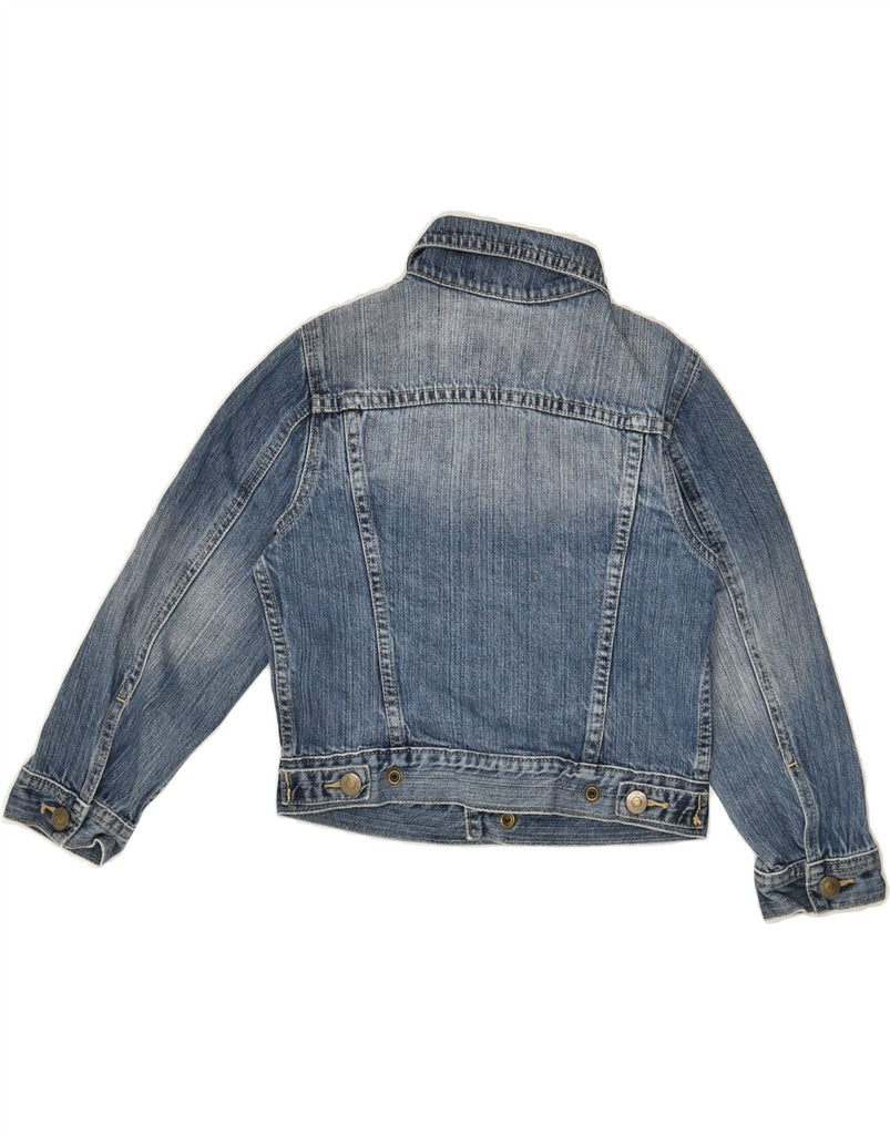 BENETTON Girls Denim Jacket 3-4 Years XS  Navy Blue Cotton | Vintage Benetton | Thrift | Second-Hand Benetton | Used Clothing | Messina Hembry 