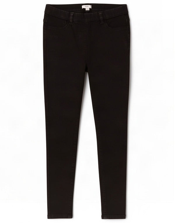 M&Co Womens Jegging Jeans UK 10 Small W27 L28 Black Cotton