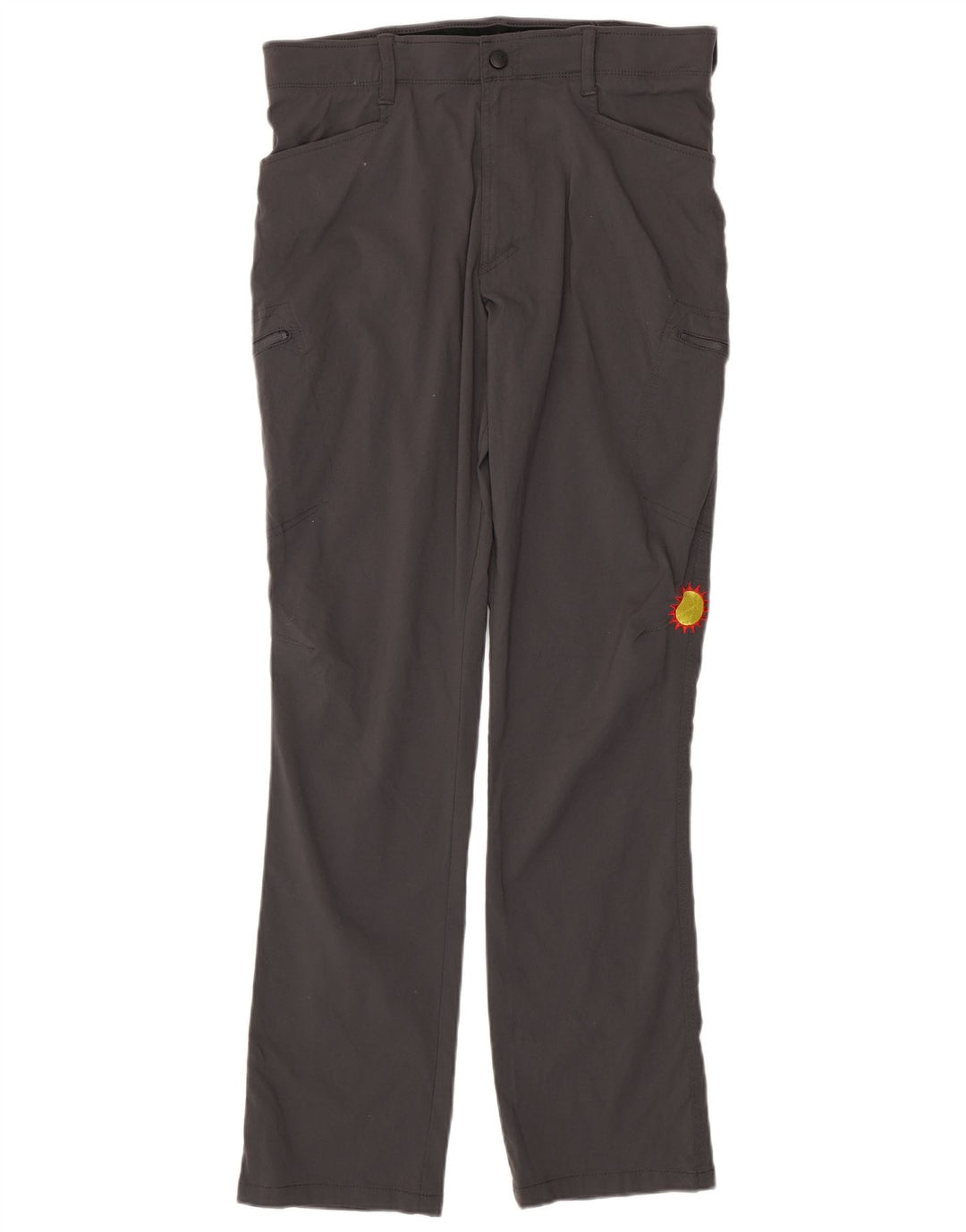 WRANGLER Mens Straight Cargo Trousers W34 L34 Grey Nylon