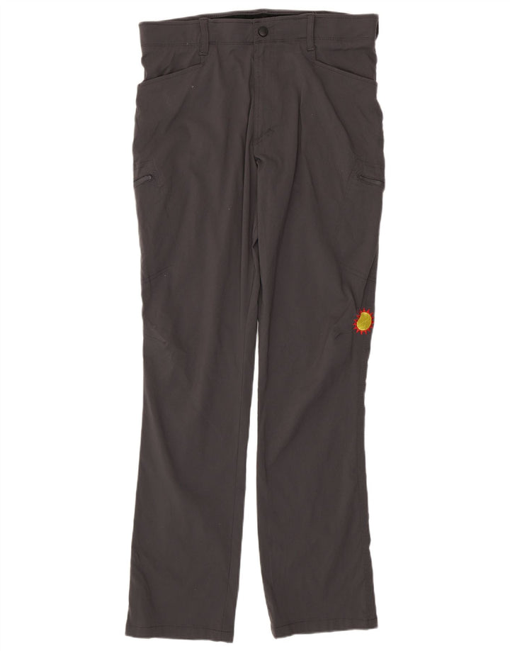 WRANGLER Mens Straight Cargo Trousers W34 L34 Grey Nylon