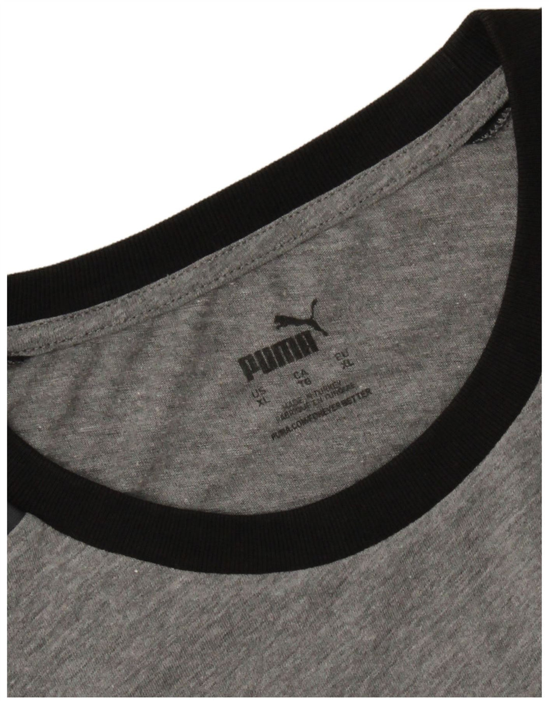 PUMA Mens Graphic T-Shirt Top XL Grey Colourblock