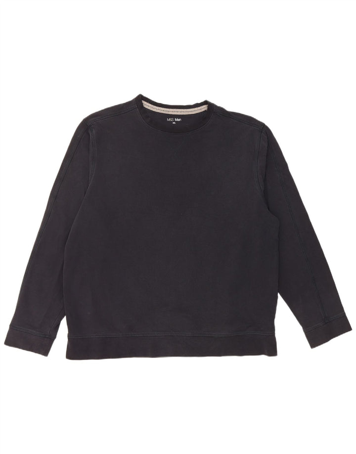 Marks & Spencer Mens Sweatshirt Jumper 2XL Black Cotton