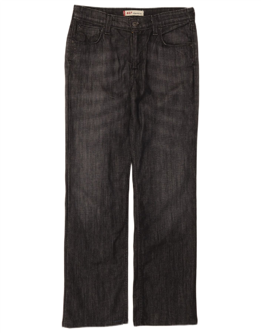 Levi's Womens 627 Straight Jeans W30 L29 Grey Cotton