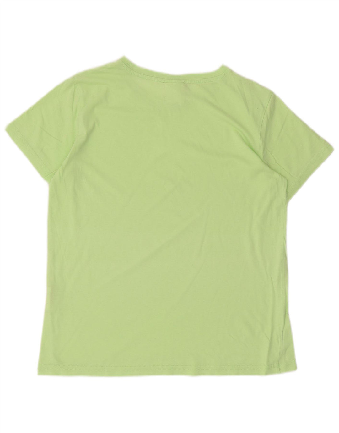 Champion Womens T-Shirt Top UK 12 Medium Green Cotton