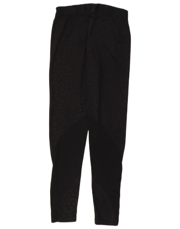 Nike Womens Dri Fit Graphic Leggings UK 8 Small  Black Animal Print