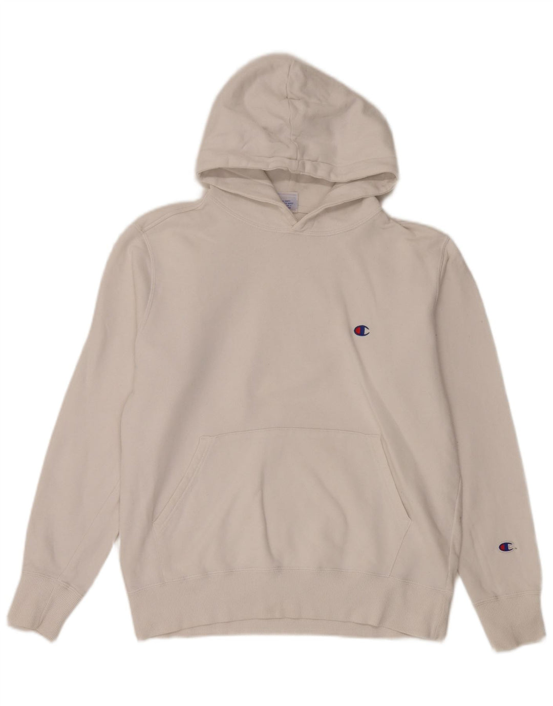 Champion Mens Hoodie Jumper Large White