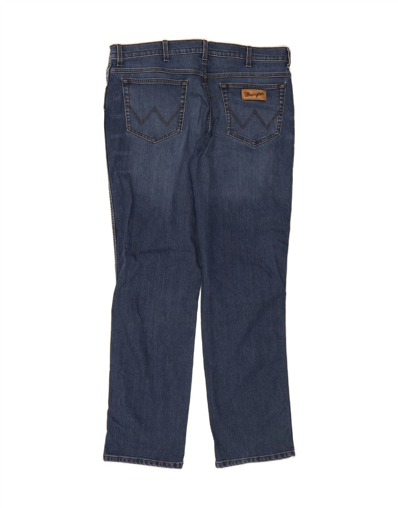 WRANGLER Mens Texas Straight Jeans W40 L34 Navy Blue Cotton Vintage Wrangler and Second-Hand Wrangler from Messina Hembry 