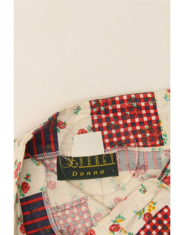 Vintage Womens Pencil Skirt Small W26 Multicoloured Patchwork Cotton
