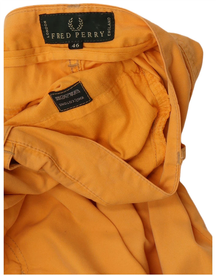 Fred Perry Mens Casual Shorts IT 46 Small W32  Yellow Cotton