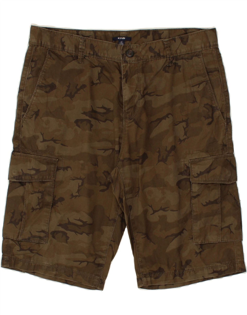 KIABI Mens Cargo Shorts UK 42 XL W36 Brown Camouflage Vintage Kiabi and Second-Hand Kiabi from Messina Hembry 