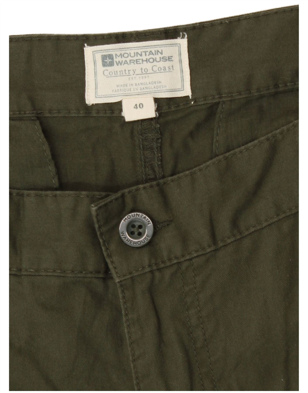 Mountain Warehouse Mens Cargo Shorts W40 XL Khaki Cotton