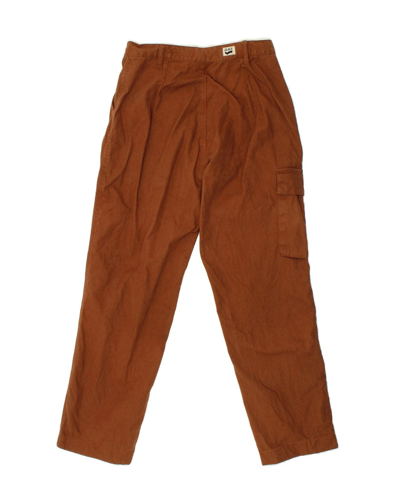 GAS Womens Straight Cargo Trousers W31 L28 Brown Cotton | Vintage Gas | Thrift | Second-Hand Gas | Used Clothing | Messina Hembry 