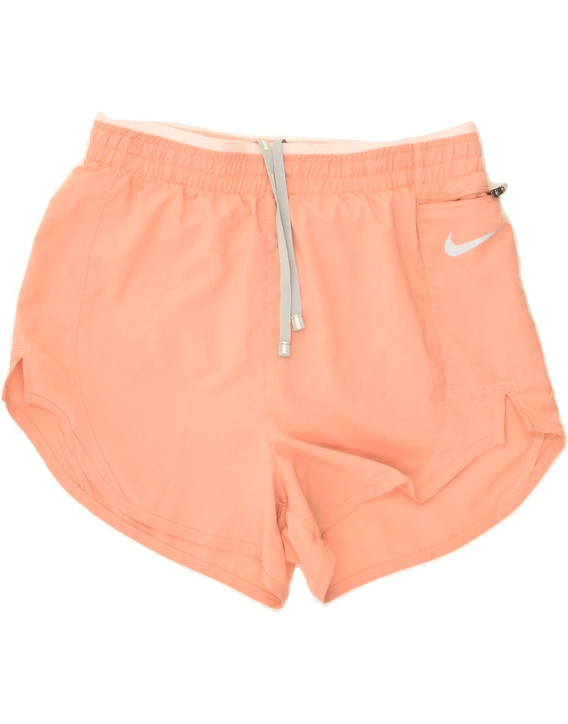 NIKE Womens Sport Shorts UK 4 XS Orange | Vintage Nike | Thrift | Second-Hand Nike | Used Clothing | Messina Hembry 