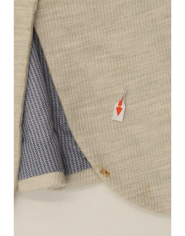 Zara Womens 1 Button Blazer Jacket UK 10 Small Beige