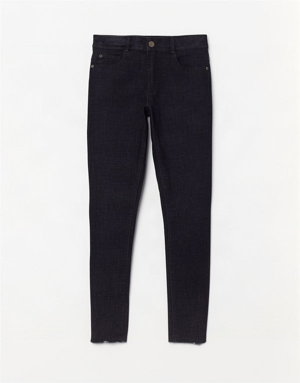 Benetton Womens High Waist Super Skinny Jeans W29 L28 Navy Blue