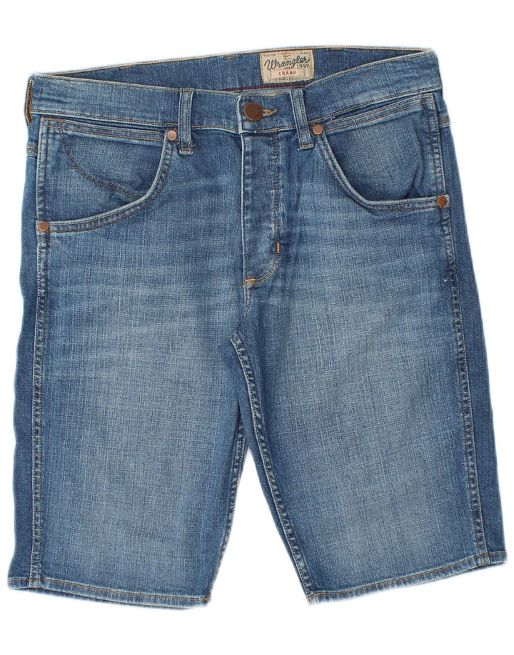 Wrangler Mens Crank Denim Shorts W31 Medium Blue Cotton