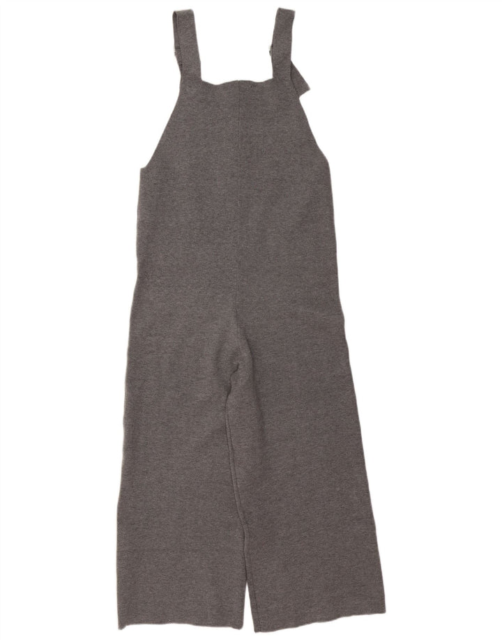 Zara Womens Knit Jumpsuit UK 12 Medium  Grey Viscose