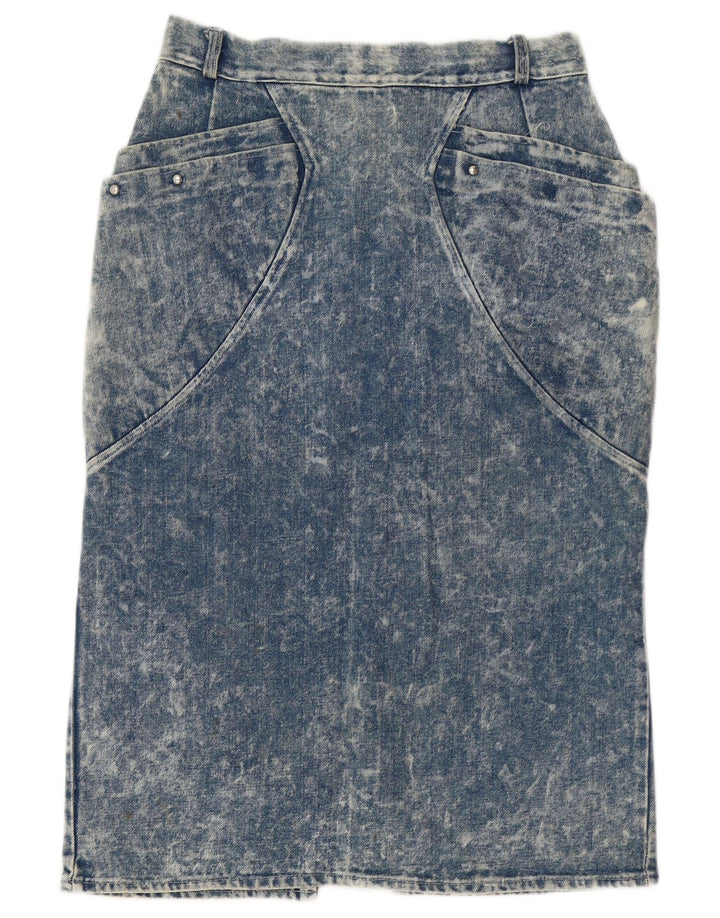 Vintage Womens Denim Skirt IT 46 Large W30  Blue Cotton