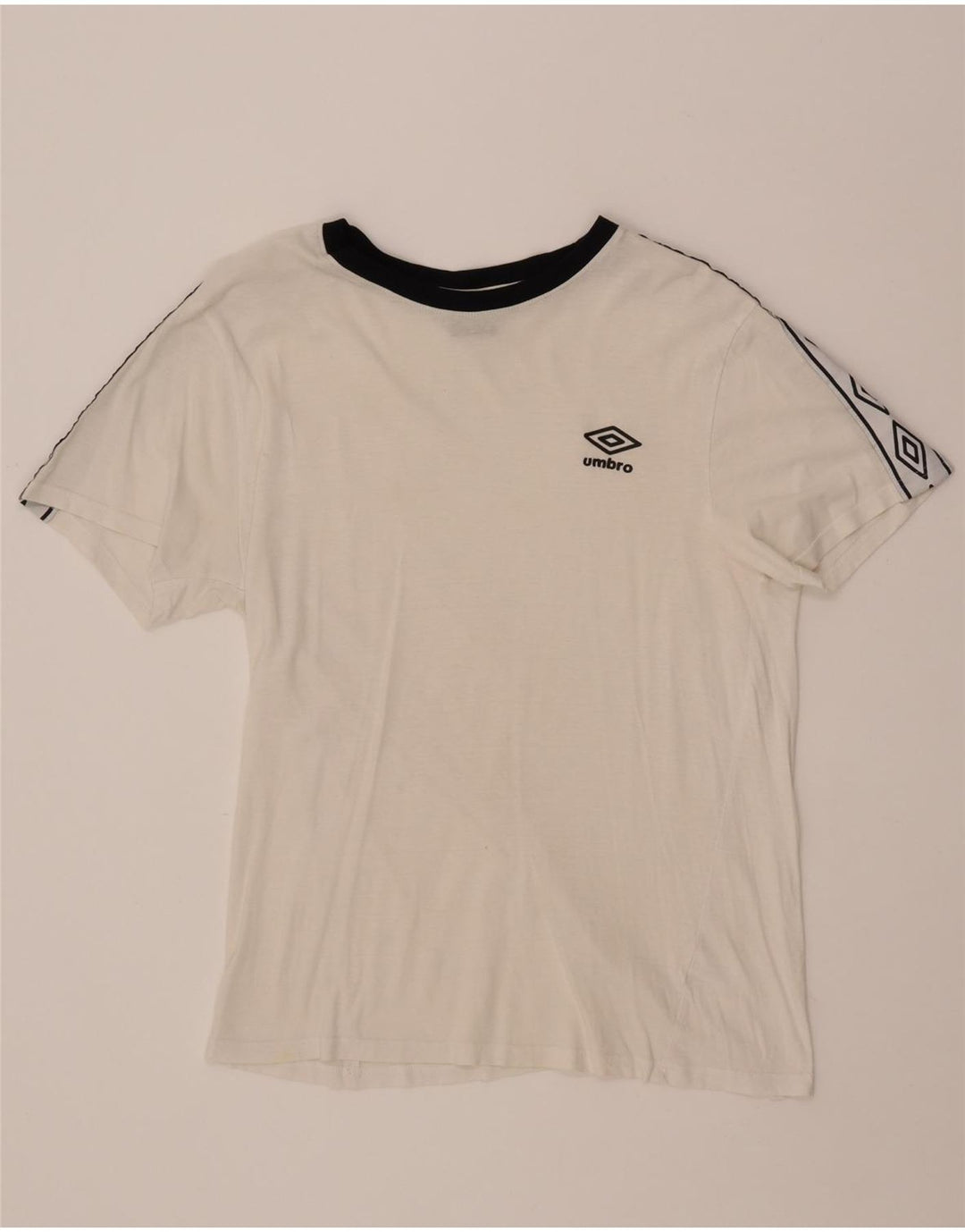 UMBRO Womens Graphic T-Shirt Top UK 16 Large White Cotton