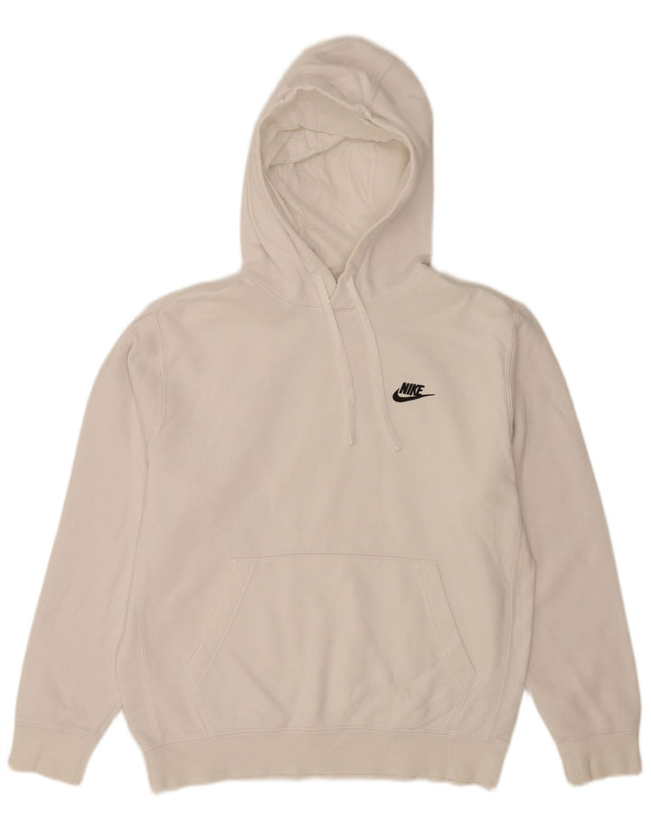 Nike Mens Hoodie Jumper Small White Cotton