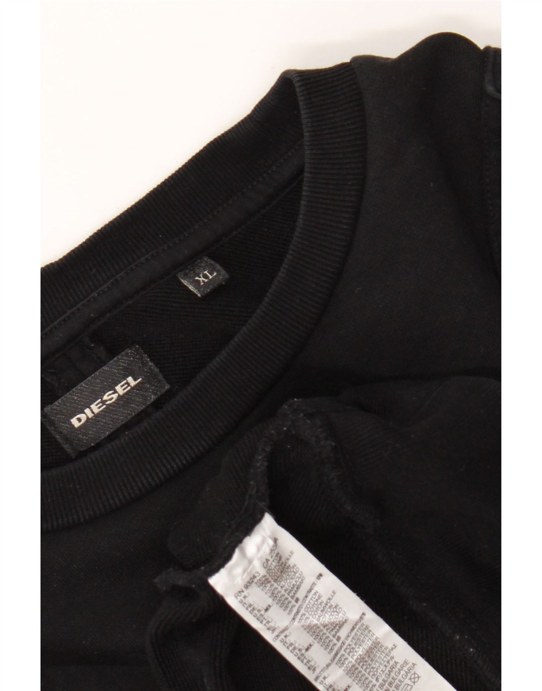 Diesel Mens Sweatshirt Jumper XL Black Cotton