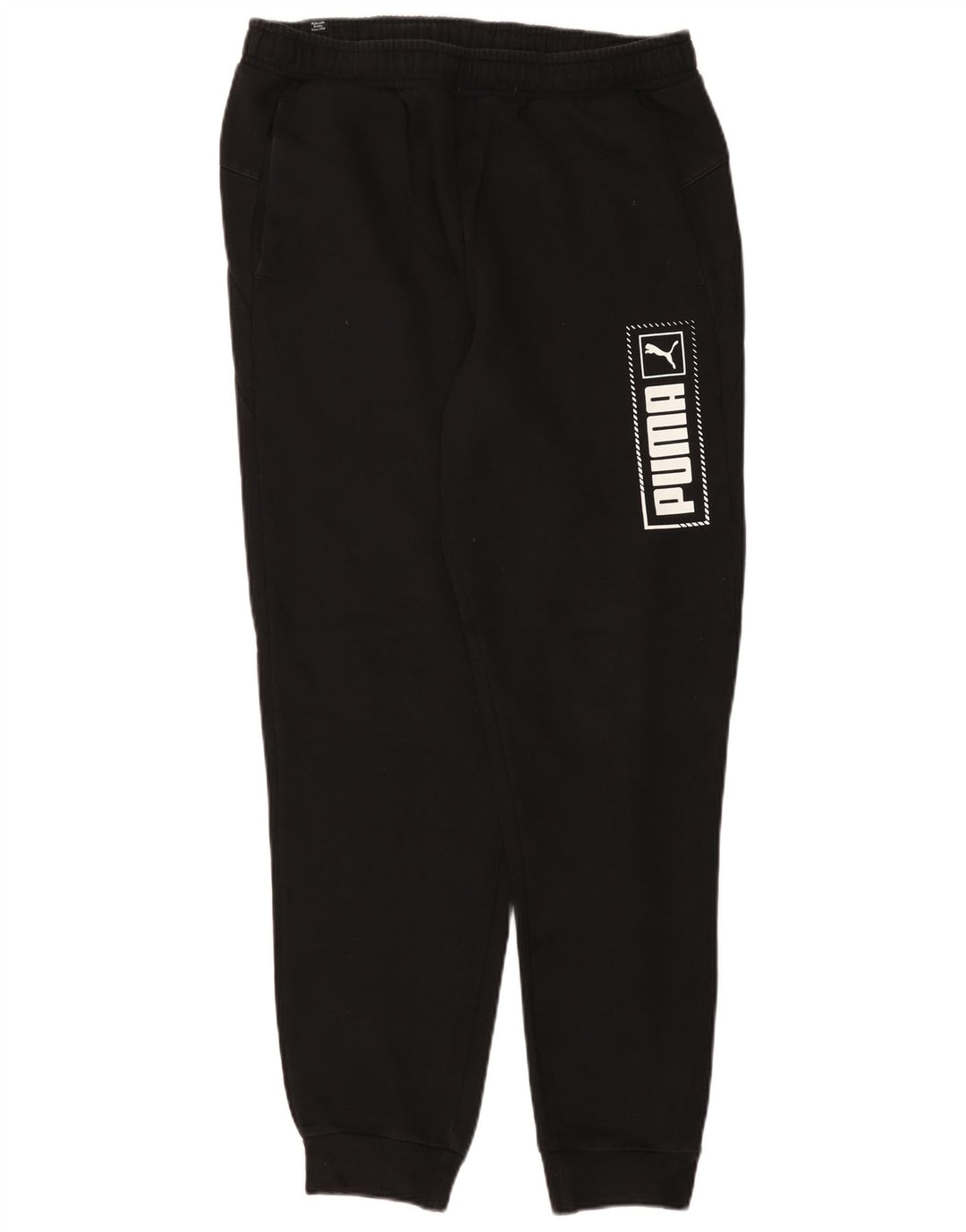 PUMA Mens Graphic Tracksuit Trousers Joggers Large Black