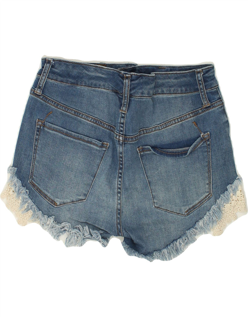 MOSSIMO Womens Short High Waist Denim Shorts US 6 Medium W28  Blue Cotton | Vintage Mossimo | Thrift | Second-Hand Mossimo | Used Clothing | Messina Hembry 