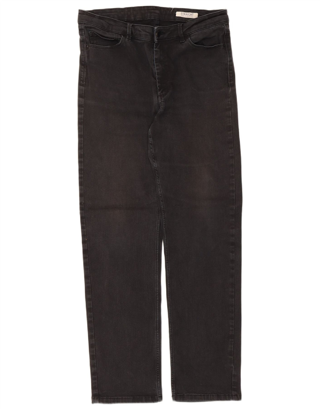 Marks & Spencer Womens Regular Straight Jeans UK 16 Large W32 L30 Black