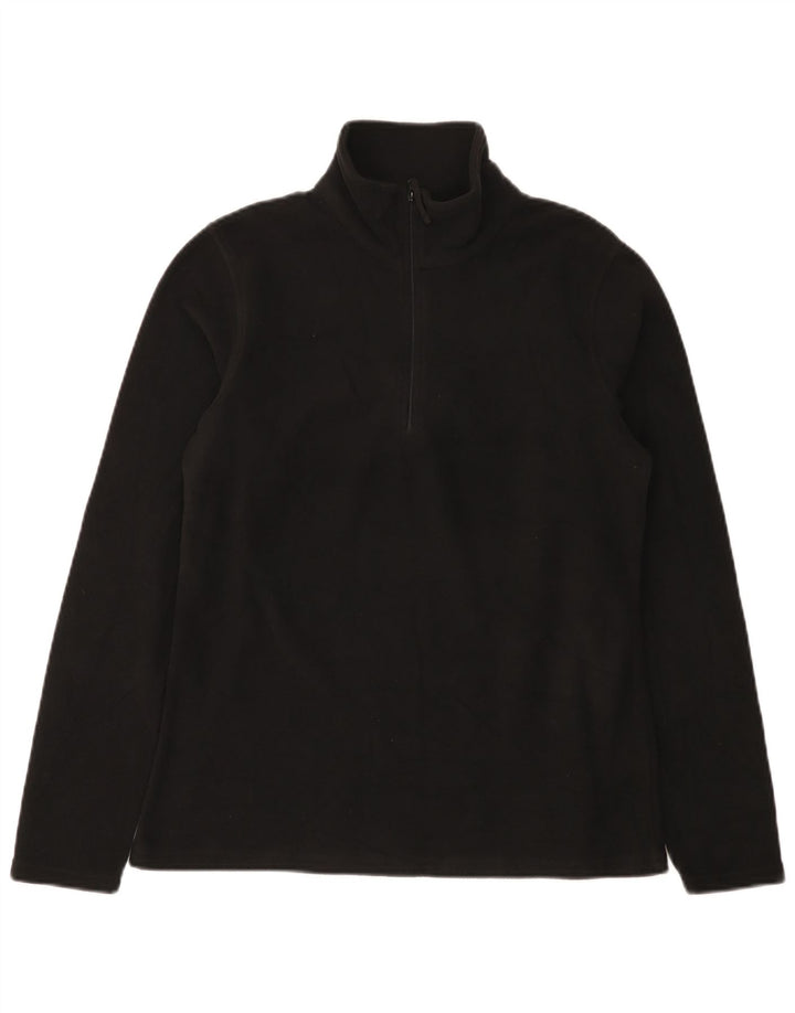 Mountain Warehouse Womens Zip Neck Fleece Jumper UK 14 Medium Black
