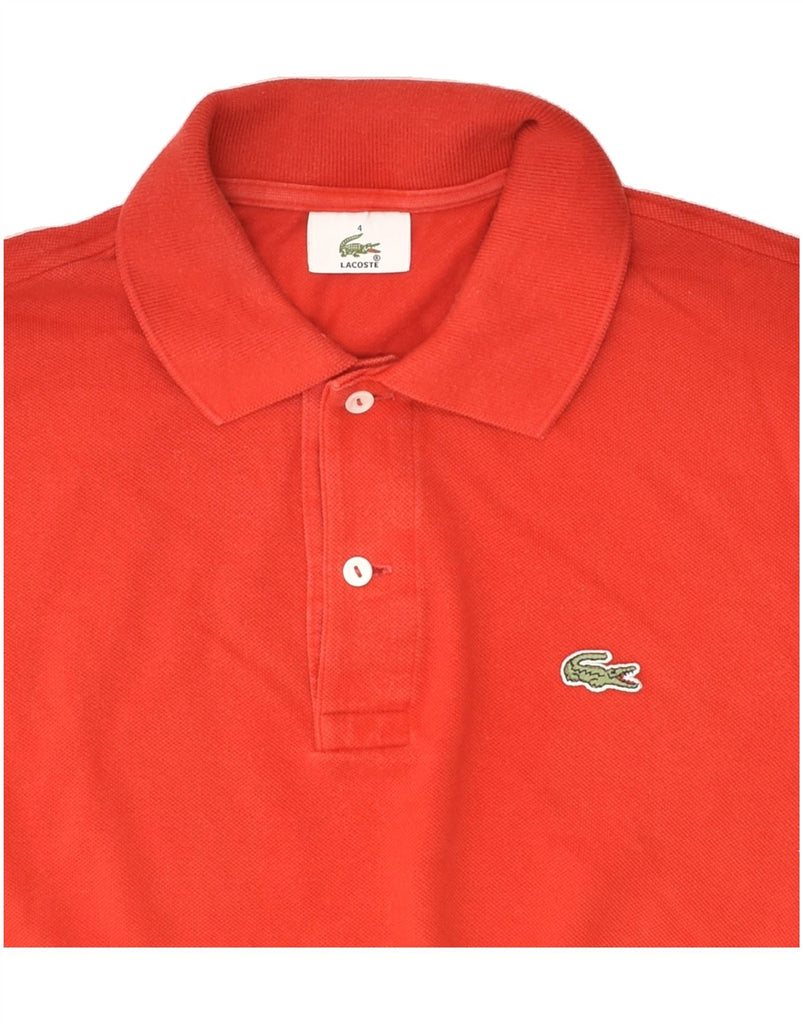 LACOSTE Mens Polo Shirt Size 4 Medium Red Cotton | Vintage Lacoste | Thrift | Second-Hand Lacoste | Used Clothing | Messina Hembry 