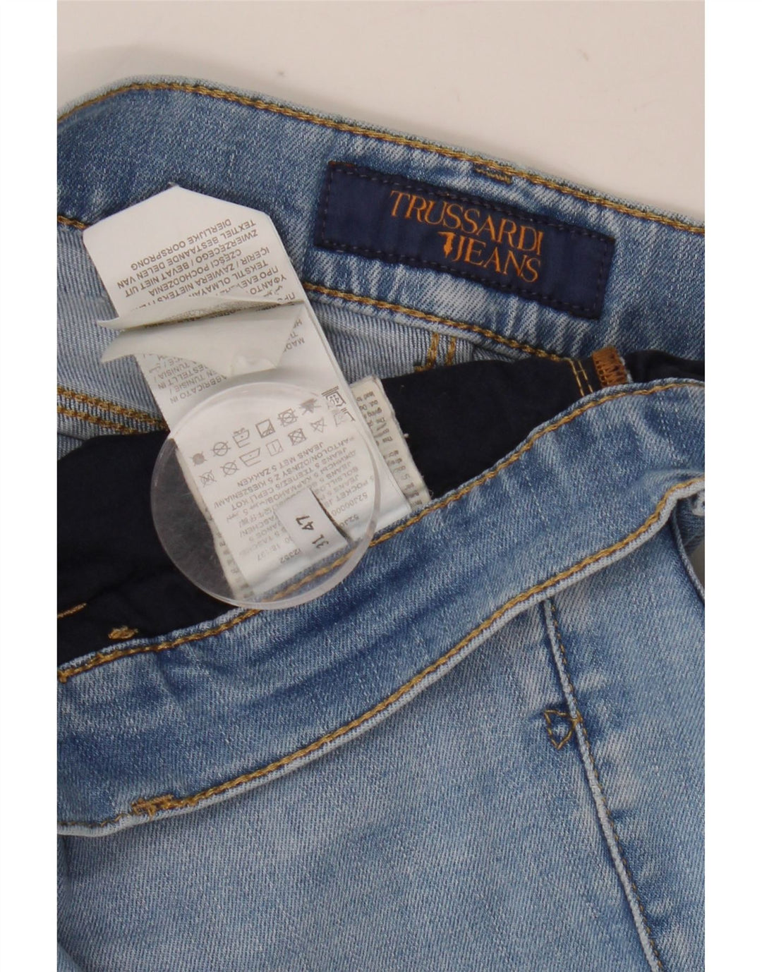 Trussardi Womens Slim Jeans W31 L32 Blue Polyester