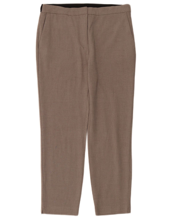 Zara Womens High Waist Chino Trousers Large W30 L27 Beige Colourblock