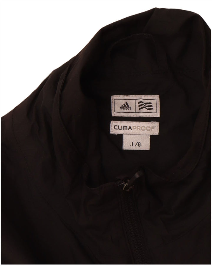Adidas Mens Clima Proof Tracksuit Top Jacket Large Black
