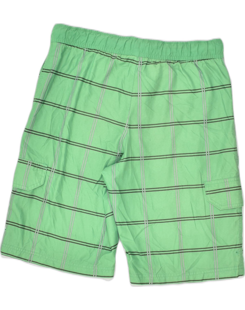 NIKE Mens Swimming Shorts Small Green Geometric Polyester | Vintage Nike | Thrift | Second-Hand Nike | Used Clothing | Messina Hembry 