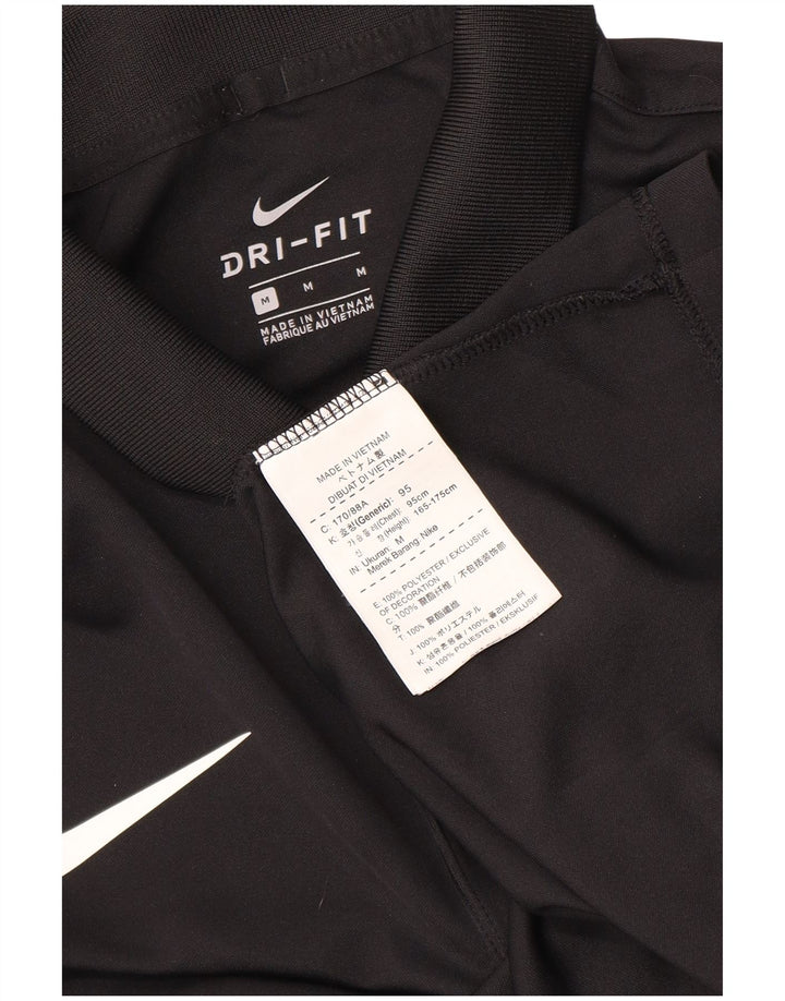 Nike Mens Graphic Polo Shirt Medium Black Polyester