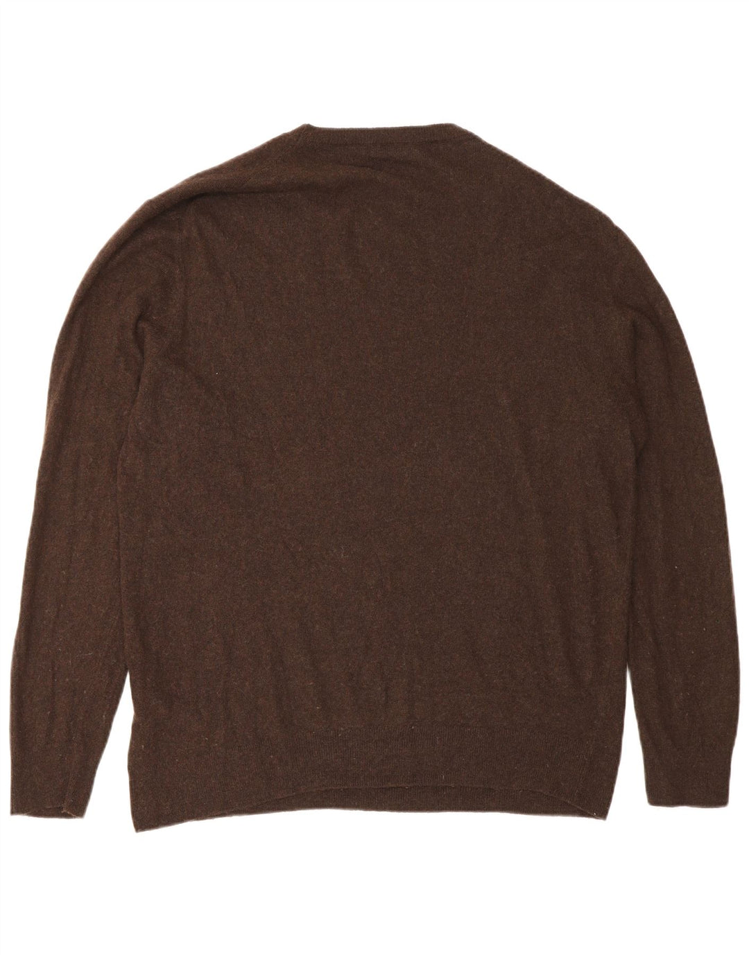 Zara Mens Crew Neck Jumper Sweater Large Brown Viscose