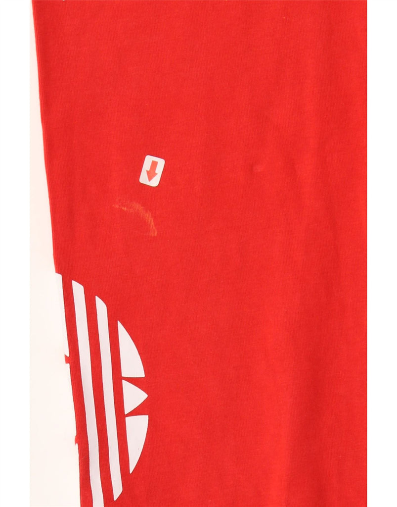 ADIDAS Womens Graphic Leggings UK 10 Small Red Vintage Adidas and Second-Hand Adidas from Messina Hembry 