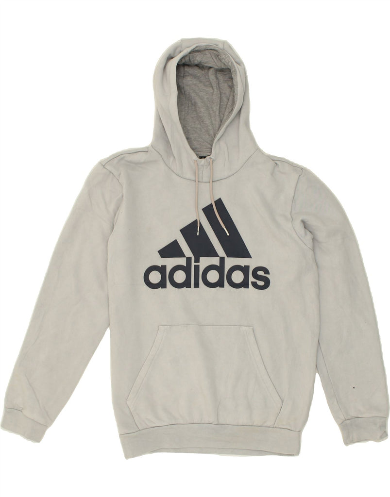 ADIDAS Mens Graphic Hoodie Jumper Large Grey Cotton | Vintage Adidas | Thrift | Second-Hand Adidas | Used Clothing | Messina Hembry 