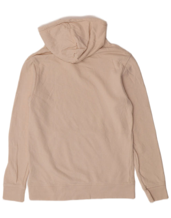 Adidas Womens Hoodie Jumper UK 10 Small  Beige Cotton