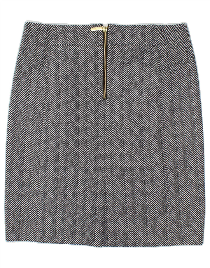 MICHAEL KORS Womens Straight Skirt UK 10 Small W32  Grey Chevron Polyester Vintage Michael Kors and Second-Hand Michael Kors from Messina Hembry 