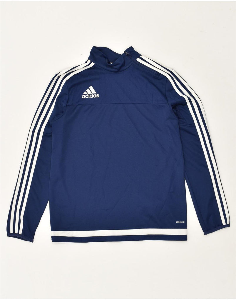 ADIDAS Boys Zip Neck Pullover Tracksuit Top 13-14 Years Navy Blue | Vintage Adidas | Thrift | Second-Hand Adidas | Used Clothing | Messina Hembry 