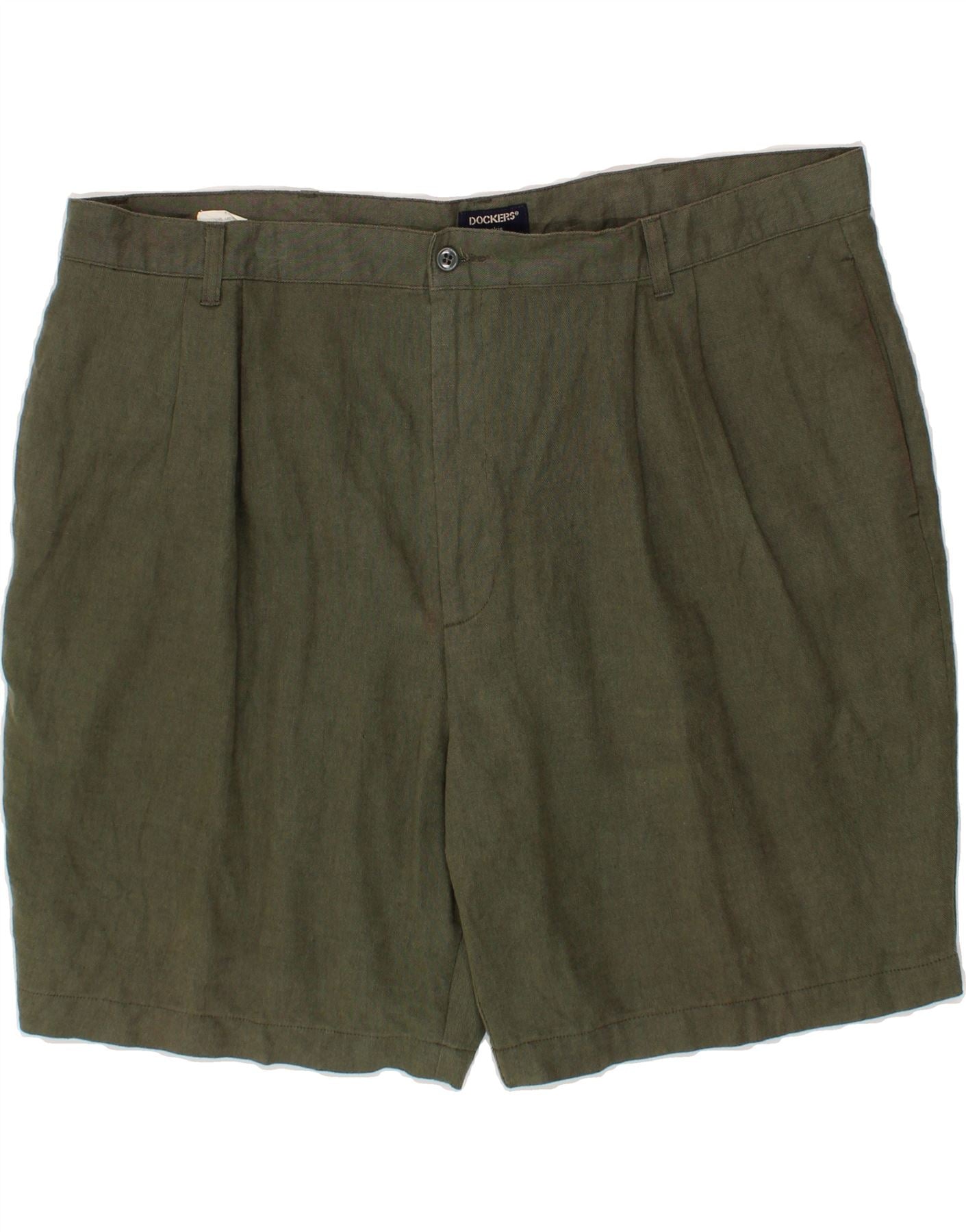 DOCKERS Mens Chino Shorts W44 2XL Khaki Cotton