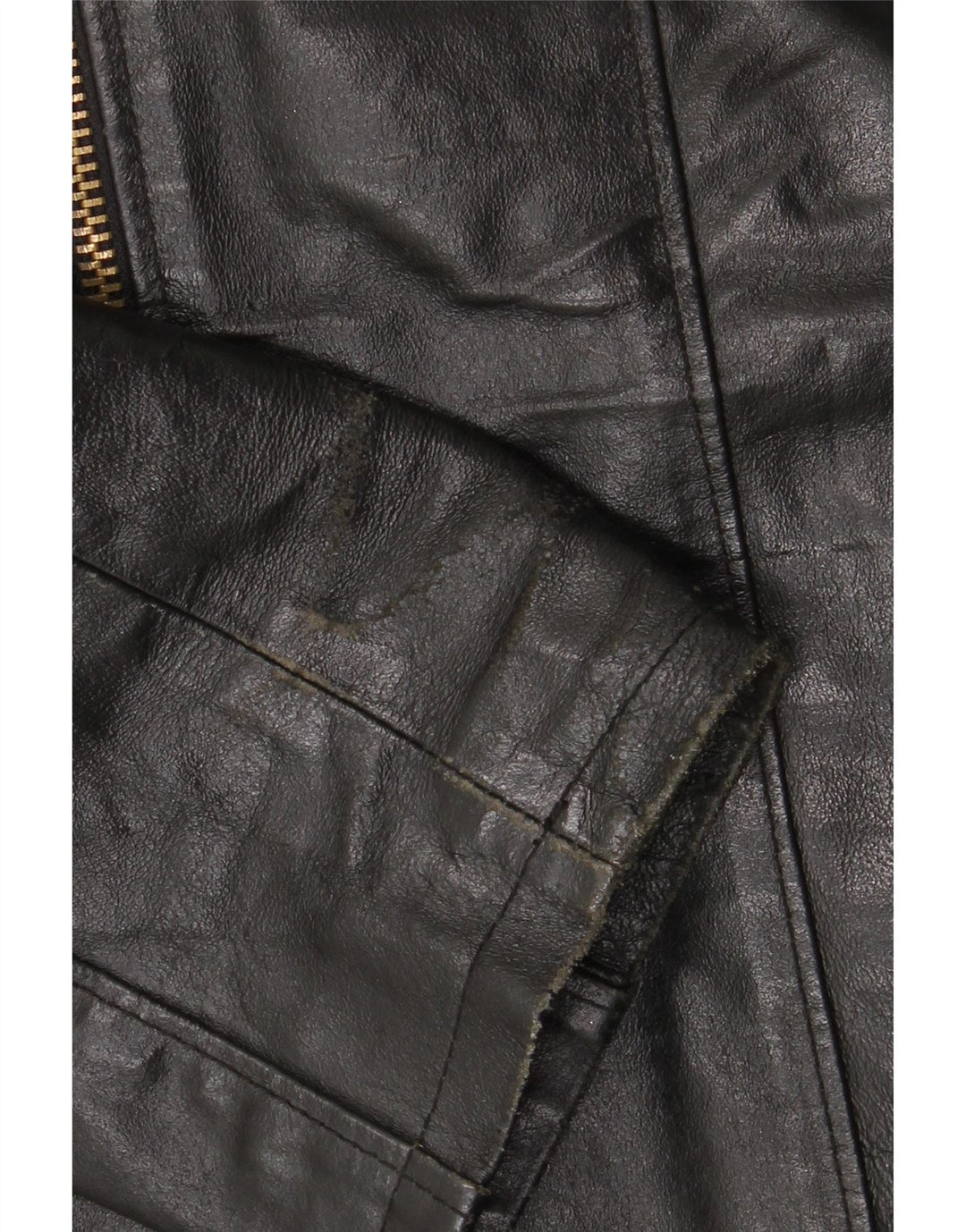 Vintage Womens Leather Jacket UK 18 XL Black Leather