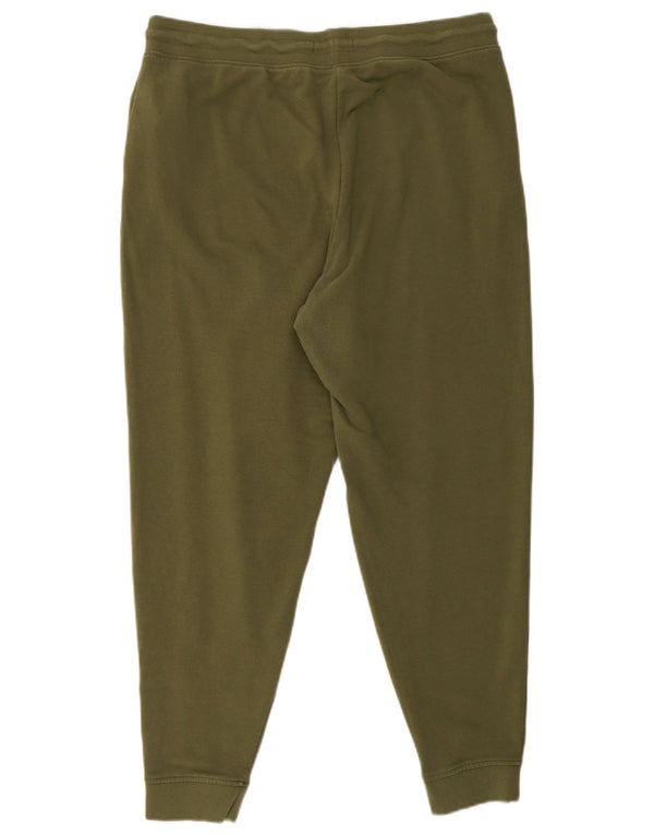 Marks & Spencer Womens Tracksuit Trousers Joggers UK 18 XL Khaki Cotton