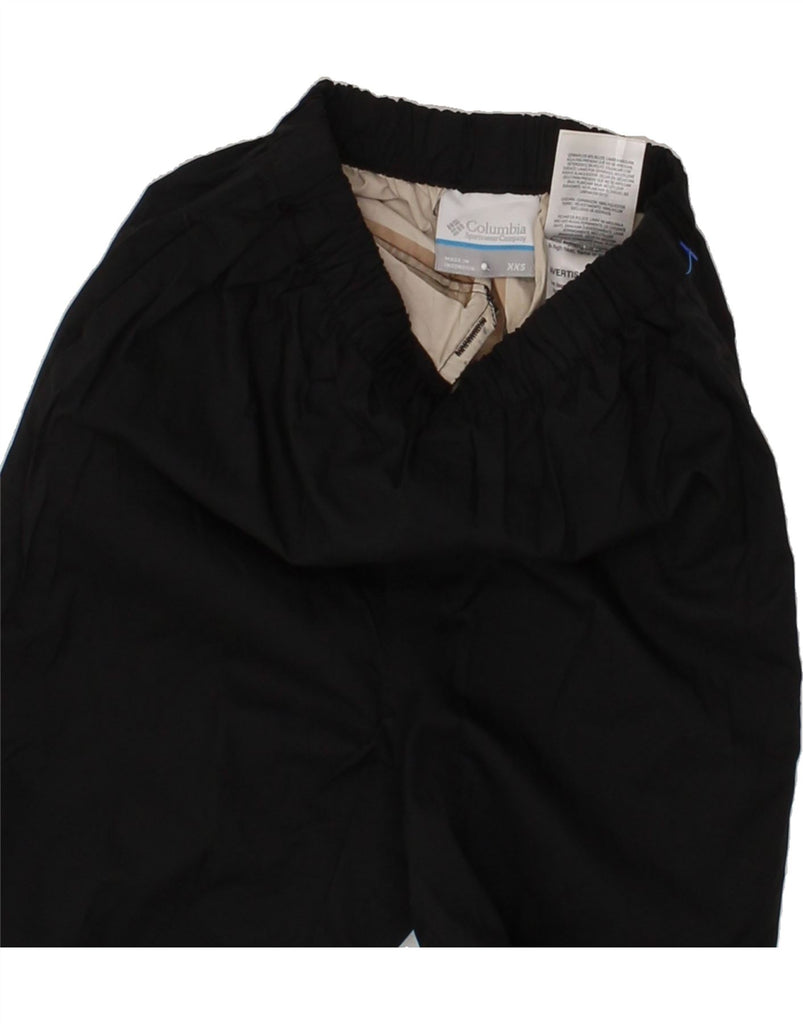 COLUMBIA Boys Windbreaker Trousers 11-12 Years 2XS Black Polyester Vintage Columbia and Second-Hand Columbia from Messina Hembry 