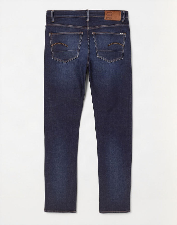 G-Star Mens 3301 Slim Jeans W34 L32 Navy Blue Cotton