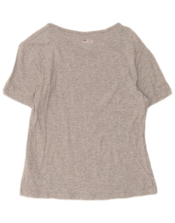 Fila Girls Graphic T-Shirt Top 13-14 Years Large Grey Cotton